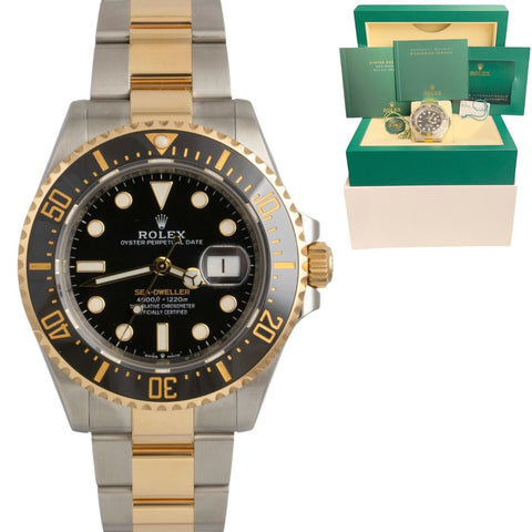 2022 Rolex Sea-Dweller 2-Tone 18k Stainless 43mm Black Watch 126603 BOX + PAPERS