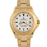 2002 Rolex Yacht-Master 40 YM1 18k Yellow Gold White Dial 40mm Watch 16628B