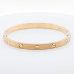 2024 NEW STYLE Cartier Love BRUSHED 18k Yellow Gold Bracelet SZ 19 BAG BOX CERT