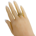 Tiffany & Co. Somerset Mesh Wide 18k Yellow Gold 10mm Ring Size 8
