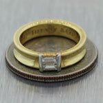 1997 Tiffany & Co. 18k Yellow Gold 0.20ctw Baguette Cut Diamond Band Ring