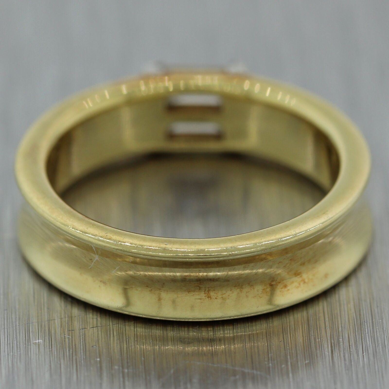 1997 Tiffany & Co. 18k Yellow Gold 0.20ctw Baguette Cut Diamond Band Ring