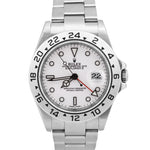 2023 RSC Rolex Explorer II 40mm White 3186 REHAUT Stainless NO-HOLES 16570 BOX