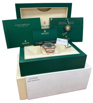 MINT 2021 PAPERS Rolex Sky-Dweller 18K Rose Gold Slate Rhodium 42mm 326935 BOX