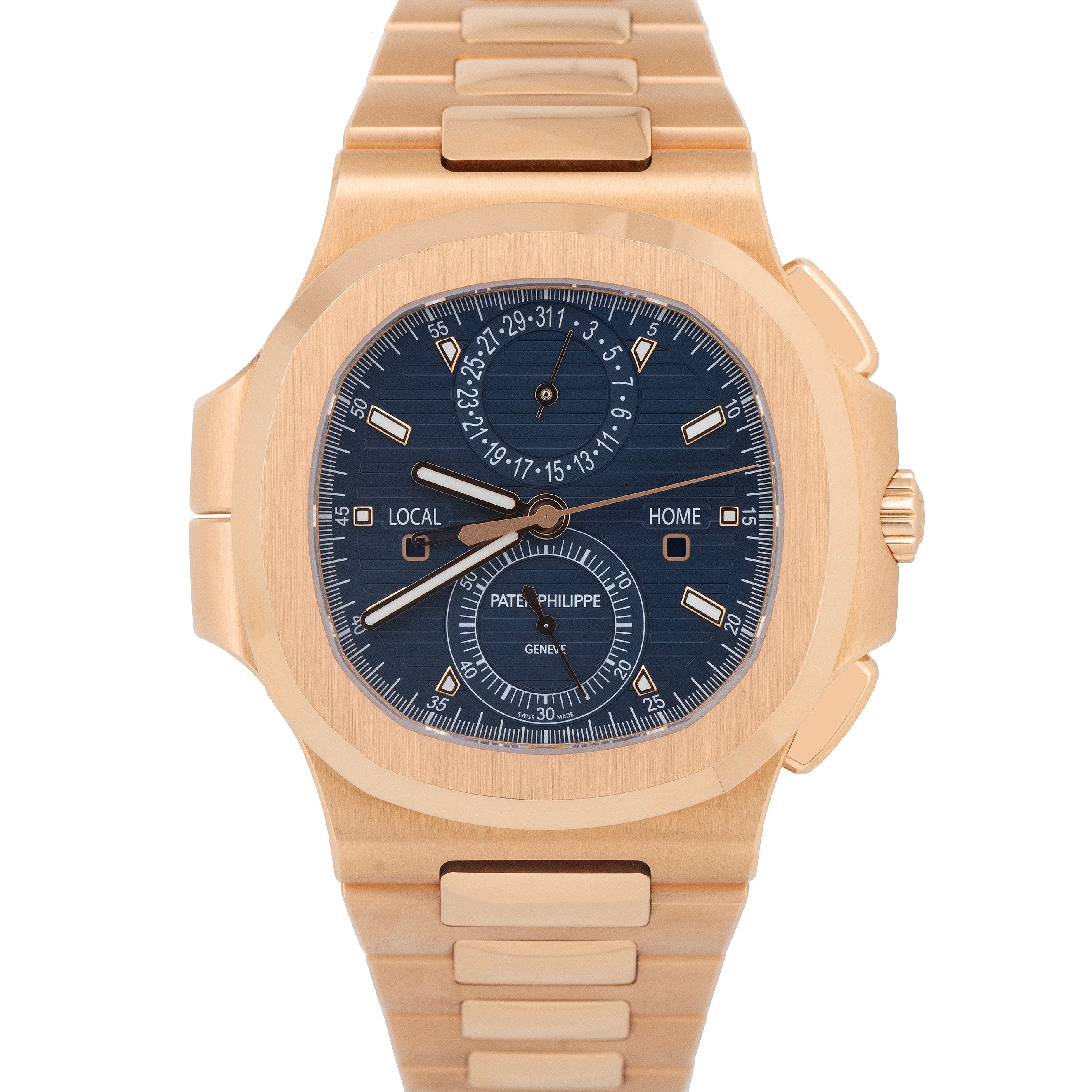 Patek Philippe Nautilus 40.5mm Rose Gold Travel Time Chronograph 5990