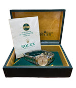 PAPERS Rolex DateJust 31mm Midsize SILVER Steel 18K Gold Watch Oyster 6827 BOX