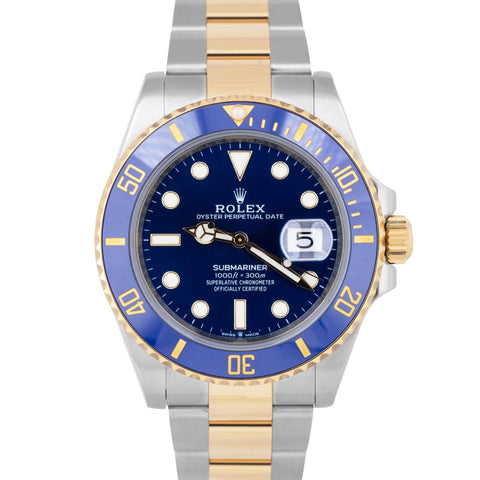 2022 NEW PAPERS Rolex Submariner Date 41mm Ceramic Two-Tone Gold 126613 LB BOX