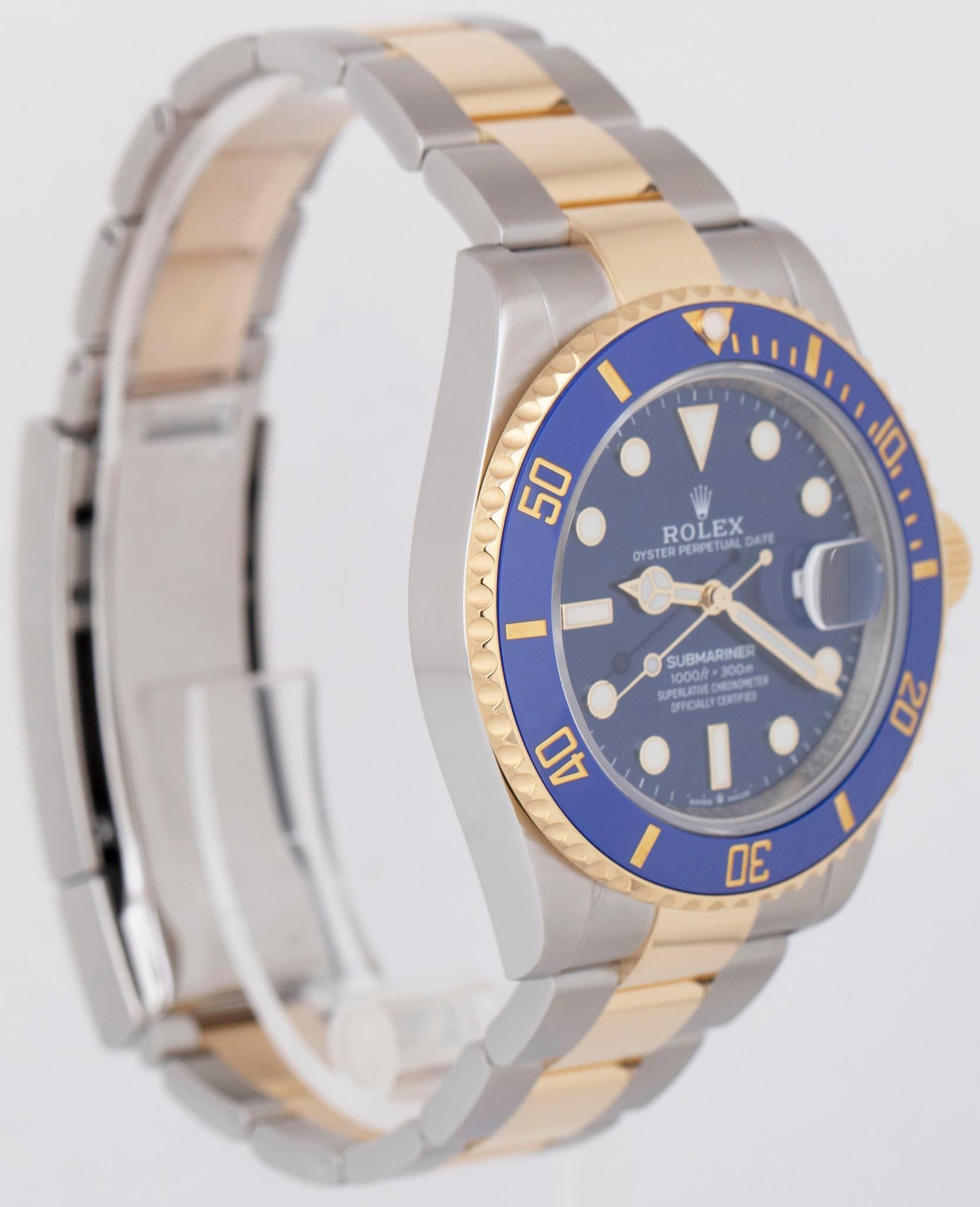 2022 NEW PAPERS Rolex Submariner Date 41mm Ceramic Two-Tone Gold 126613 LB BOX