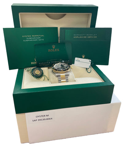 MINT 2021 PAPERS Rolex Submariner Date 41mm Ceramic Two-Tone Gold 126613 LN BOX