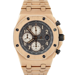 PAPERS Audemars Piguet Royal Oak Offshore Ruthenium Rose Gold 42mm 26470OR BOX