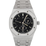 MINT Audemars Piguet Royal Oak Dual Time Black 36mm Steel 25730ST Watch BOX