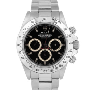 PAPERS Rolex Daytona Cosmograph BLACK Stainless Steel 40mm 16520 Watch BOX