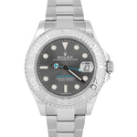 MINT 2023 Rolex Yacht-Master Midsize Stainless Steel RHODIUM Blue 37mm 268622