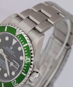 NOS STICKERED PAPERS Rolex Submariner Date 40mm KERMIT F-Serial 16610 LV BOX