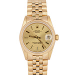 MINT Rolex DateJust President 31mm Champagne 18K Yellow Gold Fluted 68278 Watch