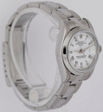 MINT Ladies Rolex Date 26mm White Stainless Steel Oyster Automatic Watch 69160