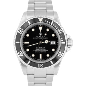 MINT Rolex Sea-Dweller 40mm BLACK Stainless Steel Oyster Date Watch 16600