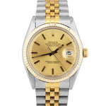 Rolex DateJust 36mm Champagne 18K Gold Two-Tone Stainless Steel Watch 16013