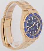 NEW PAPERS Rolex Submariner Date 41mm 18K Yellow Gold Blue Watch 126618 LB BOX