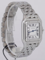 NEW PAPERS Cartier Panthere Large Steel White Roman 31mm Watch 4575 WSPN0011 BOX