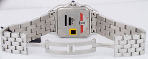 NEW PAPERS Cartier Panthere Large Steel White Roman 31mm Watch 4575 WSPN0011 BOX