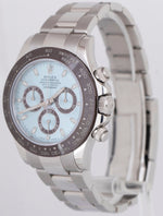 UNPOLISHED 2019 Rolex Daytona GLACIER ICE BLUE 40mm 950 Platinum 116506 BOX