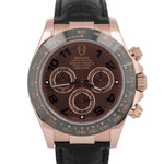 MINT PAPERS Rolex Daytona Chocolate Arabic 18K Rose Gold Ceramic 116515 40mm BOX