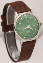 VINTAGE 1960's Omega De Ville GREEN 35mm Stainless Steel Manual Watch 135.010