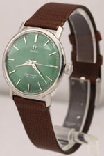 VINTAGE 1960's Omega De Ville GREEN 35mm Stainless Steel Manual Watch 135.010