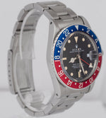 1985 Rolex GMT-Master PEPSI Stainless Steel Red Blue Oyster Date 16750 Watch