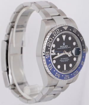 MINT Rolex GMT-Master II BATMAN Oyster Stainless Steel 40mm 126710 BLNR BOX