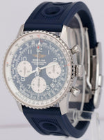 MINT Breitling Navitimer Chronograph 42mm Blue Stainless Steel Watch A23322