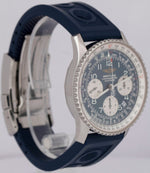 MINT Breitling Navitimer Chronograph 42mm Blue Stainless Steel Watch A23322