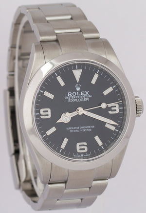 2023 NEW PAPERS Rolex Explorer I 40mm Stainless Steel Black 224270 Watch BOX