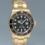 2023 NEW Rolex Submariner Black Ceramic 126618LN Yellow Gold 41mm Watch Box