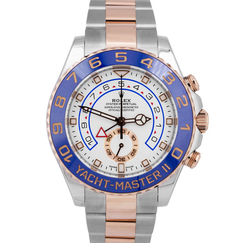 MINT PAPERS Rolex Yacht-Master II 44mm NEW HANDS 18K Rose Gold Steel 116681 BOX