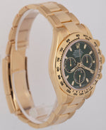 MINT PAPERS Rolex Daytona GREEN JOHN MAYER DIAL 40mm 18K Gold Watch 116508 BOX