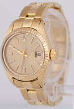 Ladies Rolex DateJust Champagne Sigma 26mm 18K Yellow Gold OYSTER Watch 6917