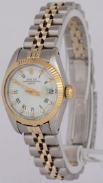 Ladies Rolex Date 26mm Two-Tone Yellow Gold Steel Jubilee Automatic Watch 69160