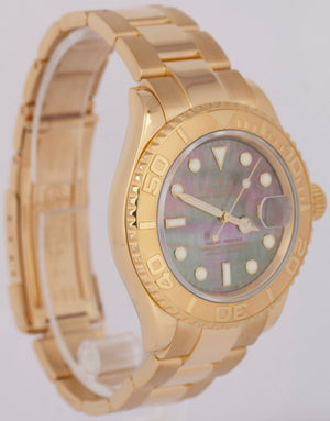 MINT Rolex Yacht-Master 40mm TAHITIAN MOP 18K Yellow Gold NO-HOLES Watch 16628