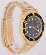 MINT Rolex Submariner 18K Yellow Gold REHAUT Black 40mm Date Watch 16618 Watch