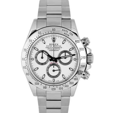 Rolex Daytona Cosmograph Stainless Steel REHAUT White "APH" 40mm 116520 Watch