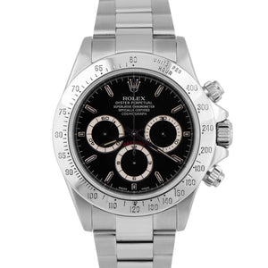 MINT 1999 Rolex Daytona Cosmograph SEL Black Stainless Steel 40mm Watch 16520