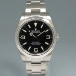 2020 NEW PAPERS Rolex 214270 Explorer Black BLUE LUME 3-6-9 Steel 39mm Watch