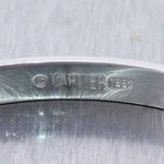 Cartier 18k White Gold Old Style Love Bangle Bracelet Size 17 Box