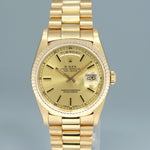 1993 MINT Rolex President Day Date Champagne Dial 18238 Double Quick Set Yellow Gold Watch