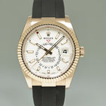 NEW 2023  Rolex Sky-Dweller Rose Gold White Stick Oysterflex 326235 Watch Box