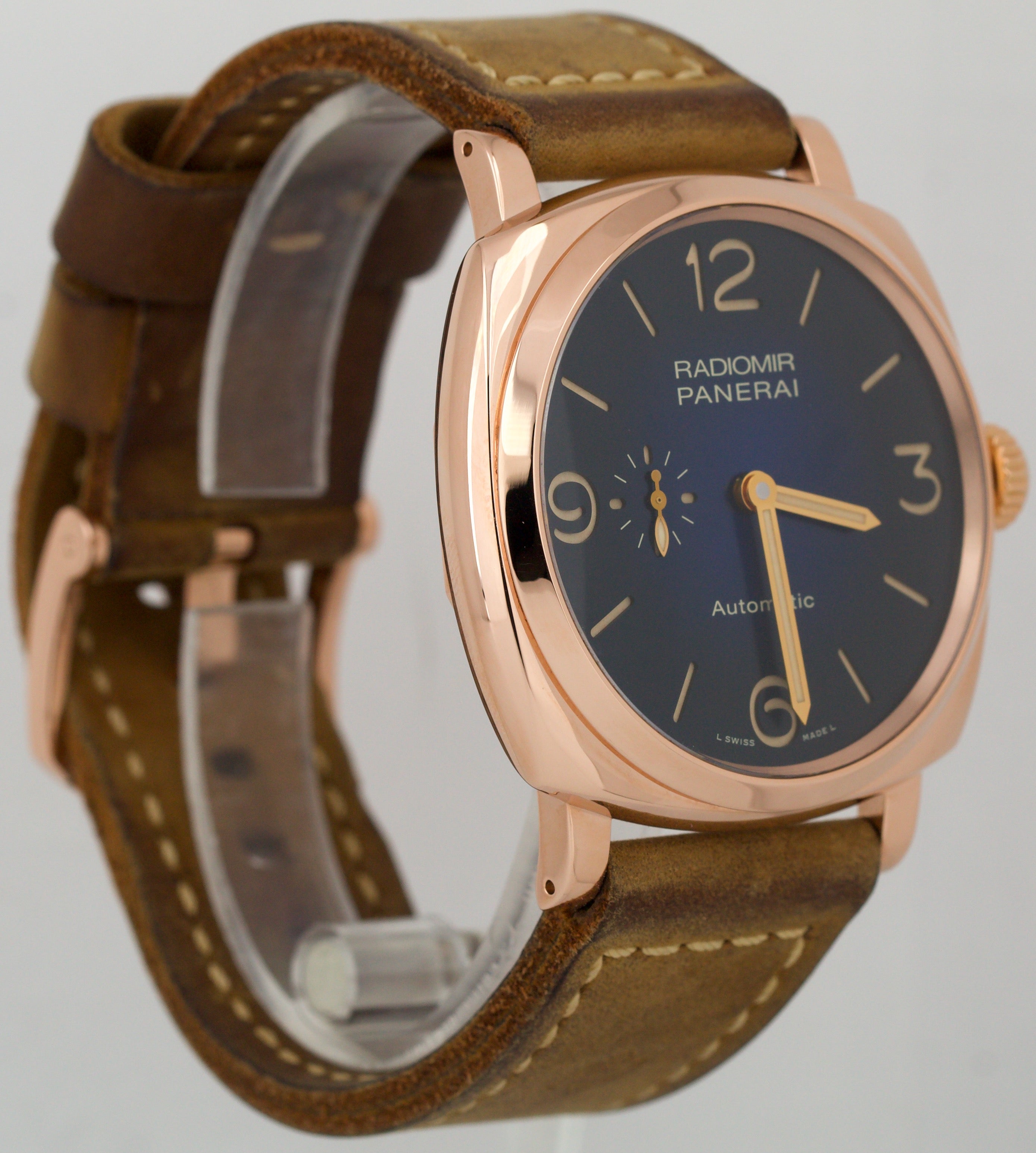 MINT PAPERS Panerai Radiomir BLUE PAM00934 45mm 3 Days Oro Rosso 18K Watch BOX