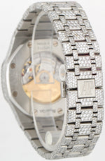 Audemars Piguet Royal Oak DIAMOND PAVE 41mm Stainless Steel Date Watch 15400ST