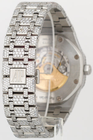 Audemars Piguet Royal Oak DIAMOND PAVE 41mm Stainless Steel Date Watch 15400ST